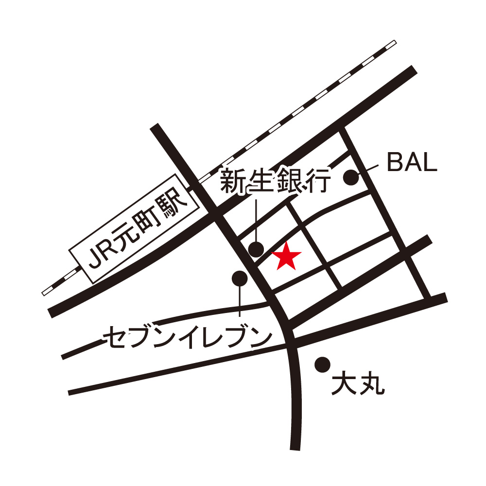神戸元町店へのアクセスマップ